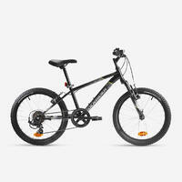 Crn brdski bicikl ROCKRIDER 500 za decu (od 6 do 9 godina, 20 inča)