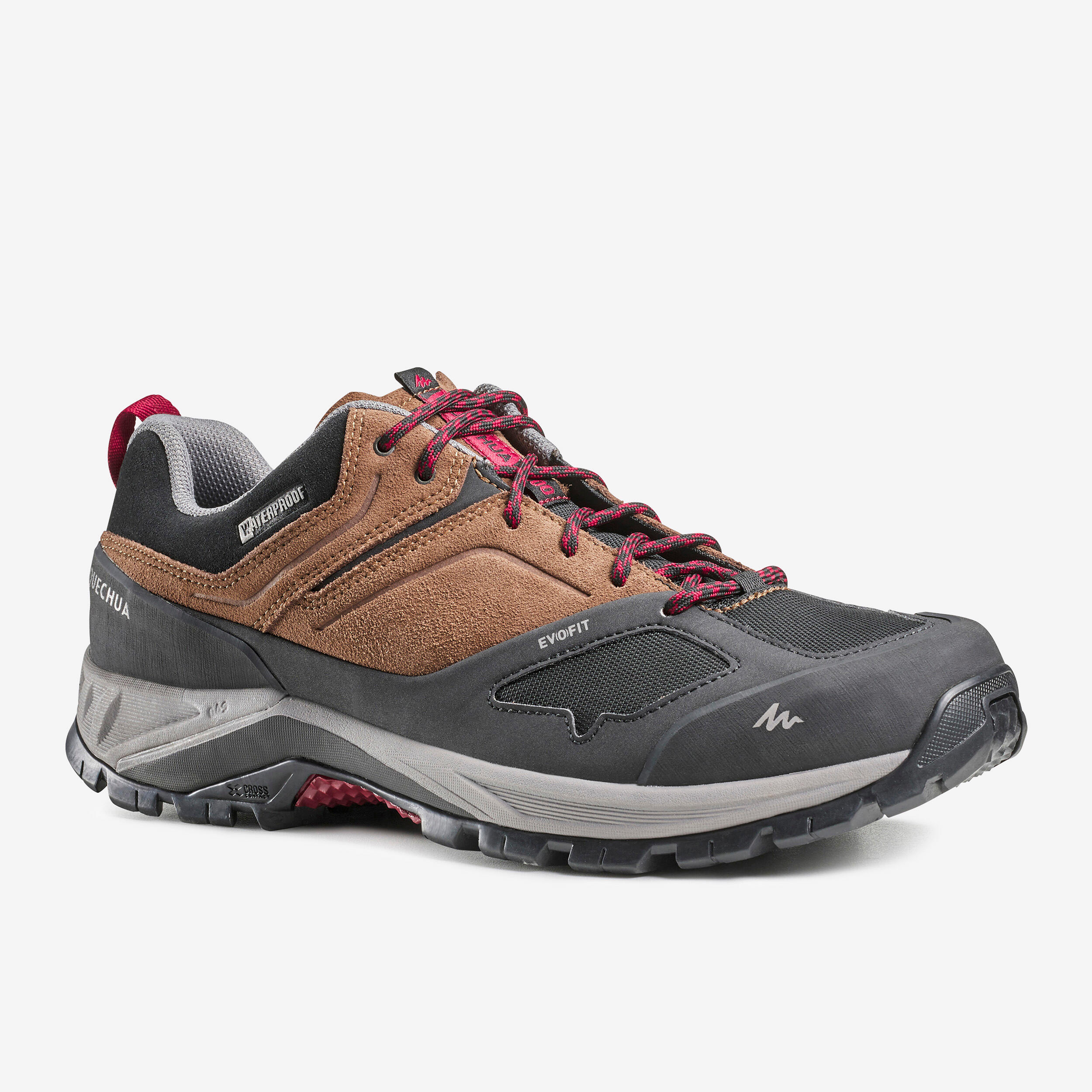 QUECHUA Men's waterproof mountain hiking shoes - MH500 - Brown