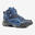 Men's Waterproof Mountain Walking Boots-Shoes MH100 Mid - Blue/black