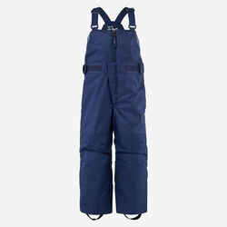 KIDS’ WARM AND WATERPROOF SKI SDUNGAREES - 500 PNF - NAVY BLUE 