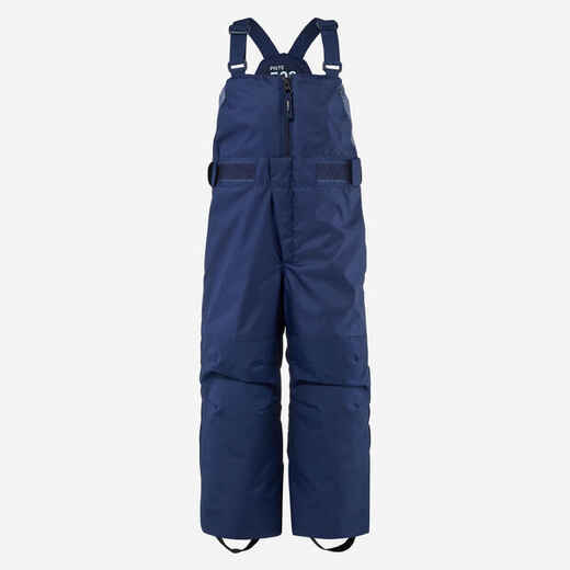 
      KIDS’ WARM AND WATERPROOF SKI SDUNGAREES - 500 PNF - NAVY BLUE 
  