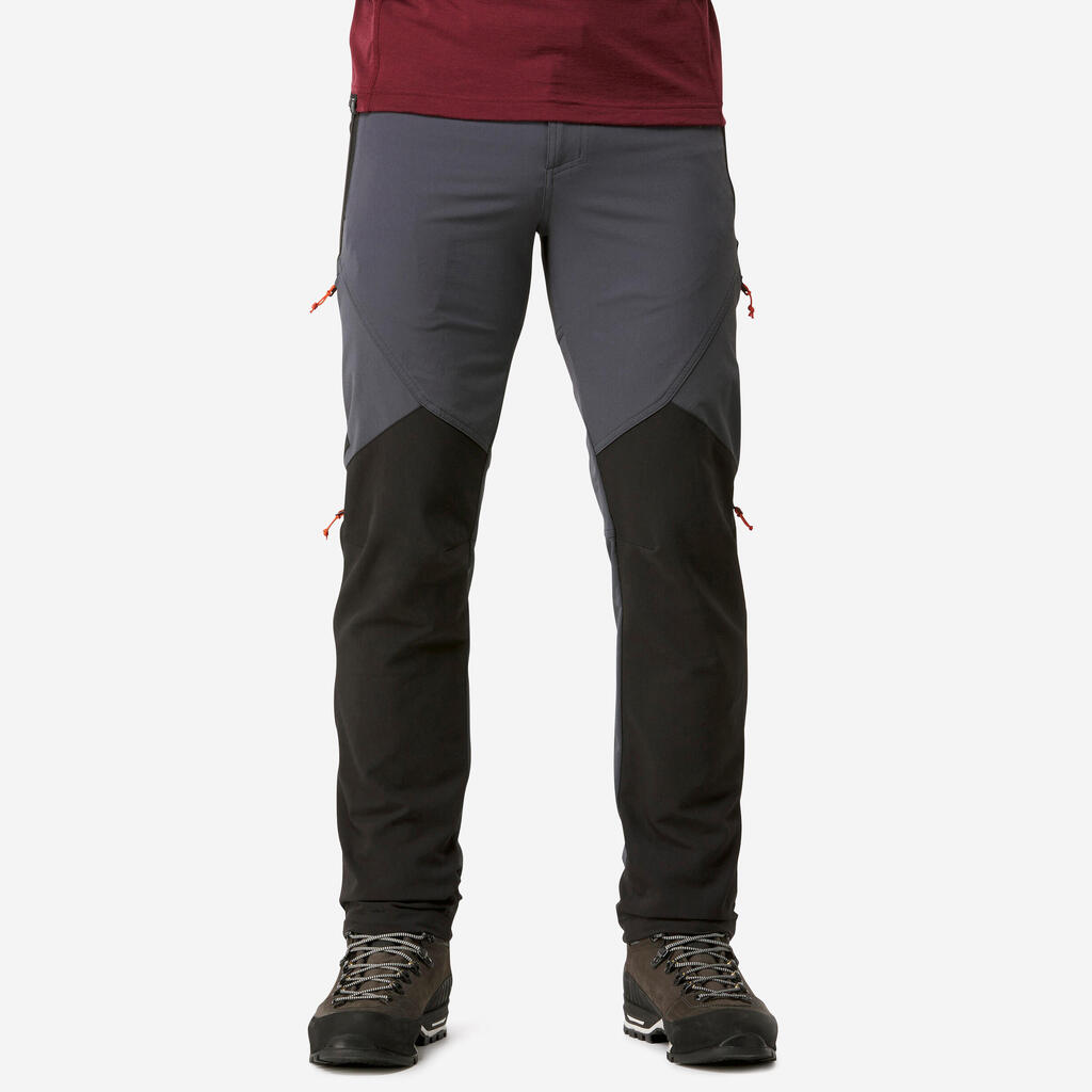 Pantalon de trek montagne déperlant et coupe-vent Homme - MT900