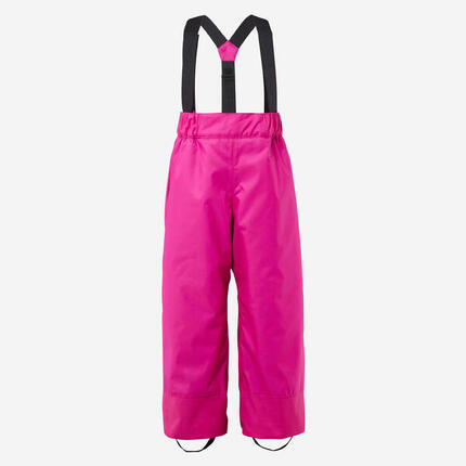 PANTALON DE SKI ENFANT CHAUD ET IMPERMEABLE - 100 GRIS FONCE