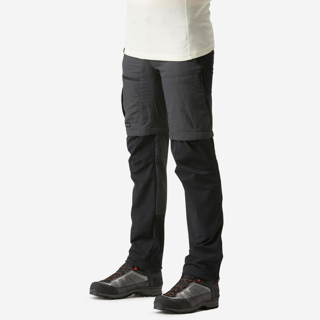 PANTALÓN TRANSFORMABLE SENDERISMO HOMBRE MT500 BEIGE