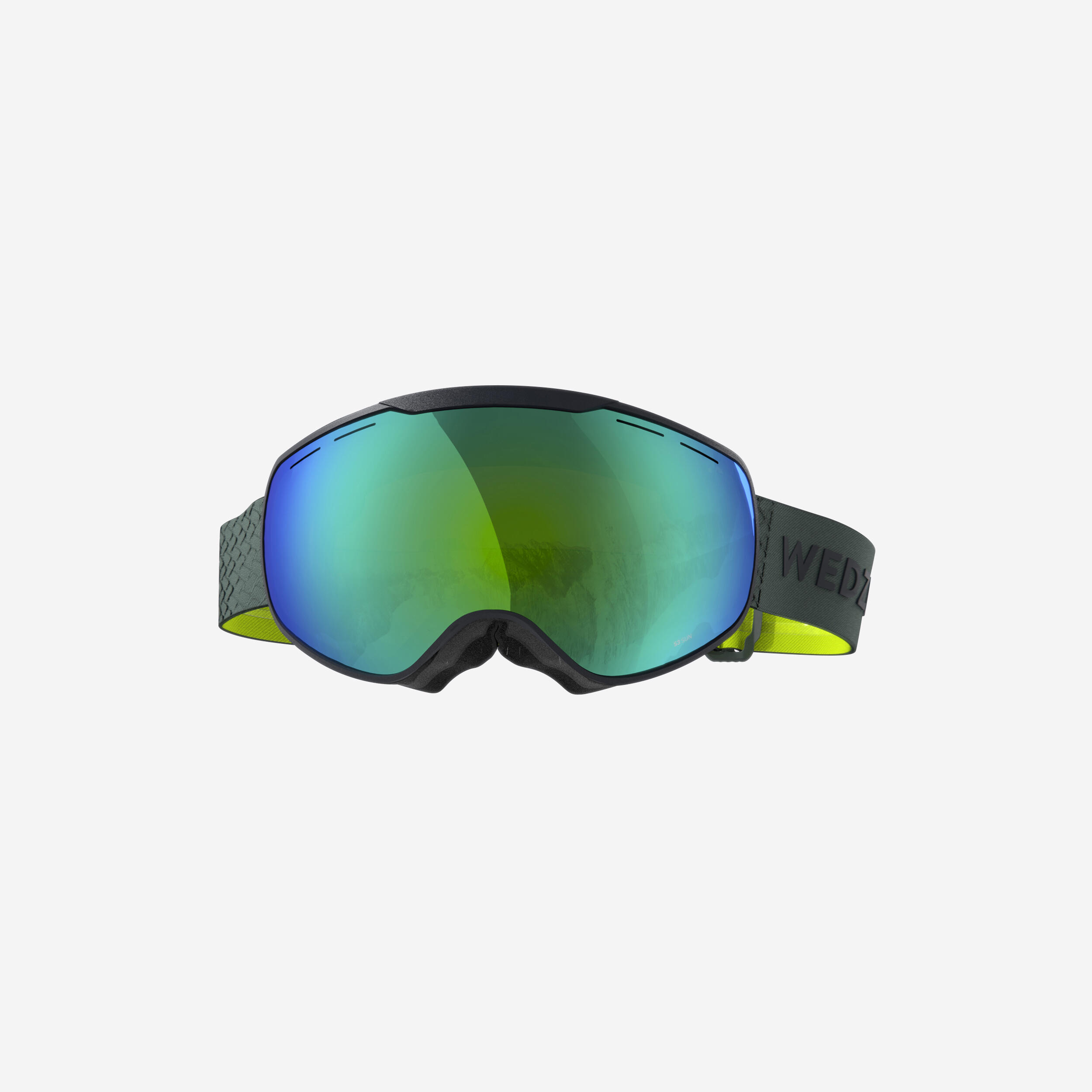 WEDZE KIDS’ AND ADULT SKIING AND SNOWBOARDING GOGGLES GOOD WEATHER - G 900 S3 - GREEN