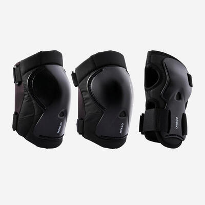 Set 3x2 beschermers voor kinderen voor rolschaatsen. steppen en skaten play zwart