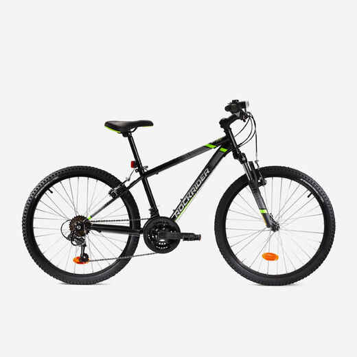 
      24 Inch Kids Mountain bike Rockrider ST 500 9-12 Years old - Black
  