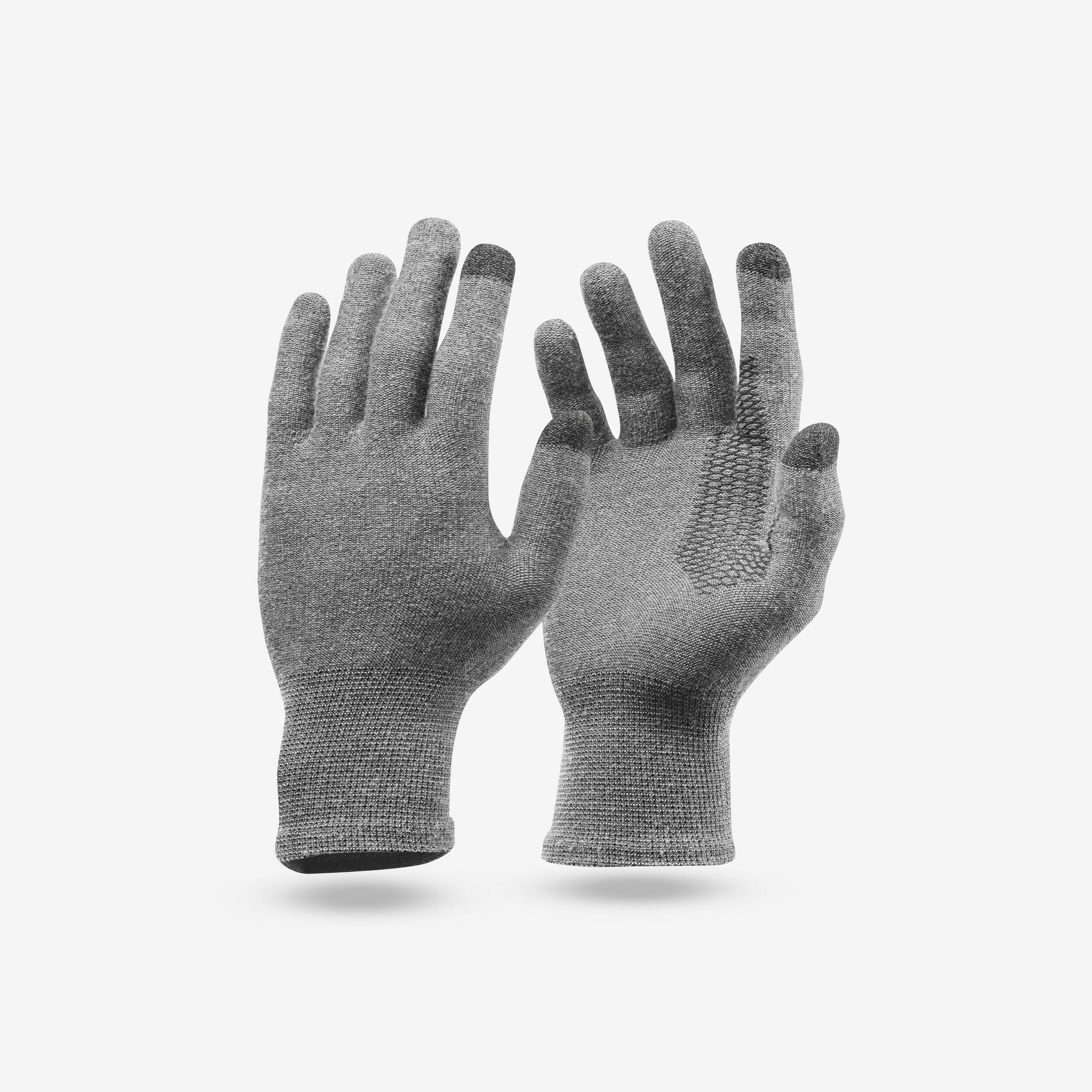 Adults’ trekking seamless liner gloves, MT500 - Black