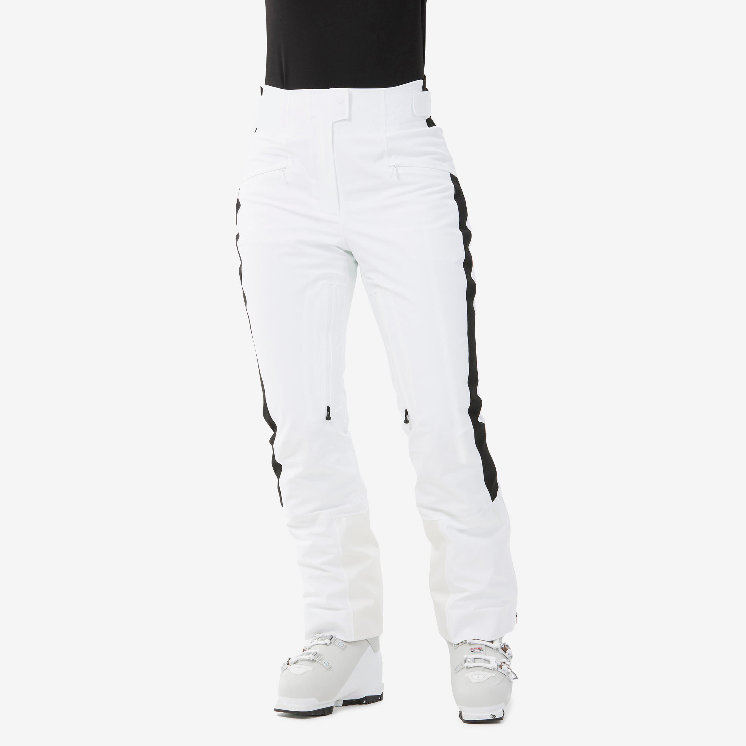 Women's breathable ski pants for freedom of movement, 900 white