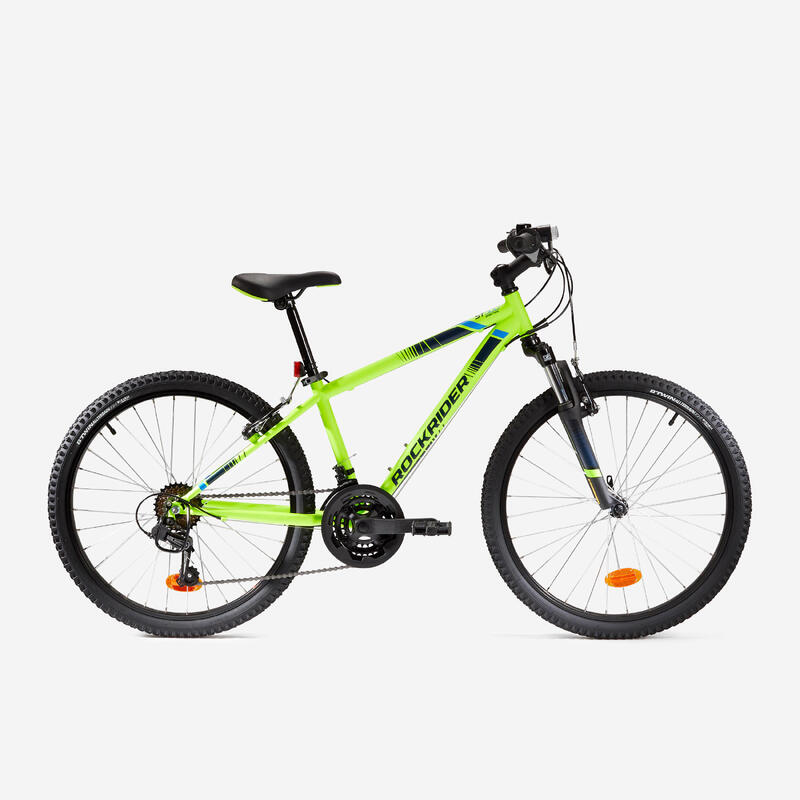 24 Inch Kids Mountain bike Rockrider ST 500 9-12 Years old - Neon Yellow