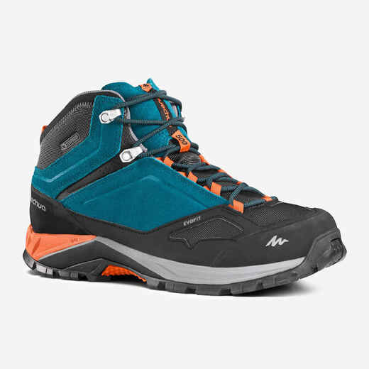 
      Men’s waterproof mountain walking boots Mid MH500 – Blue/Orange
  