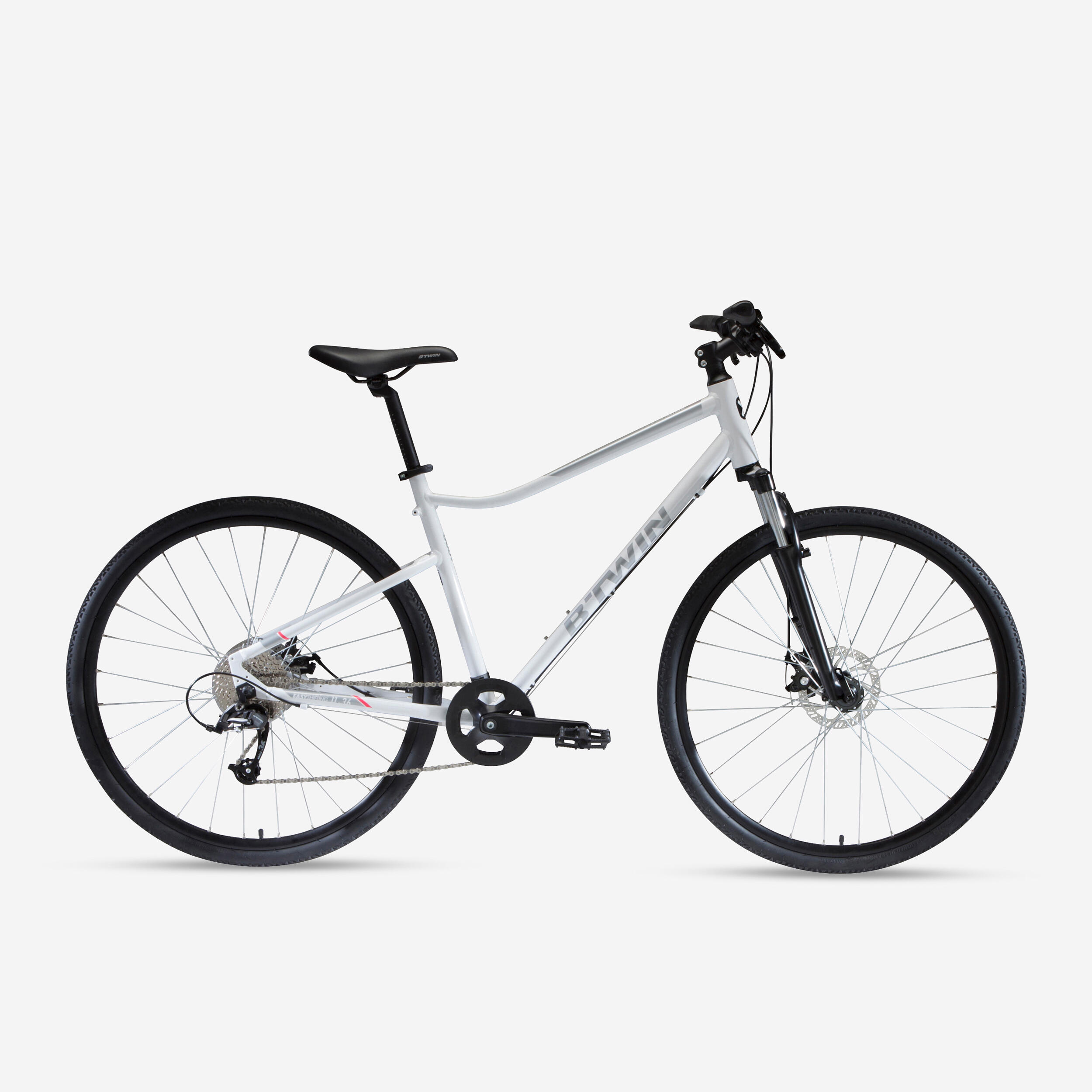Riverside 500 Hybrid Bike light blue RIVERSIDE Decathlon