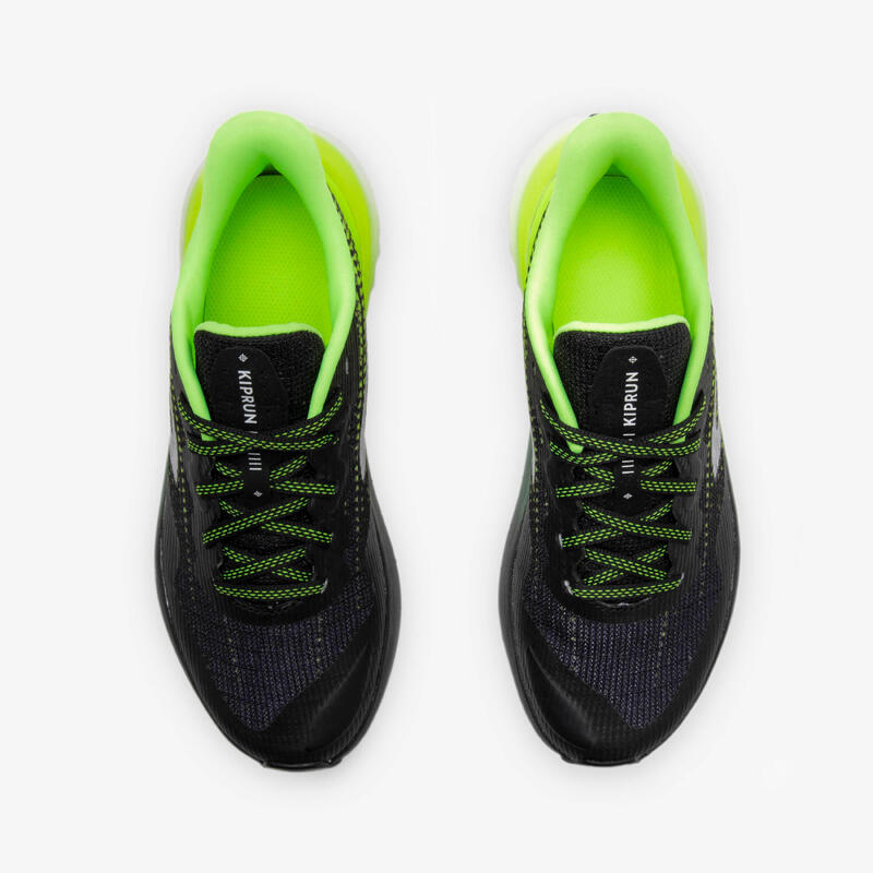 Chaussures de running Enfant - KIPRUN K500 FAST noires et jaunes
