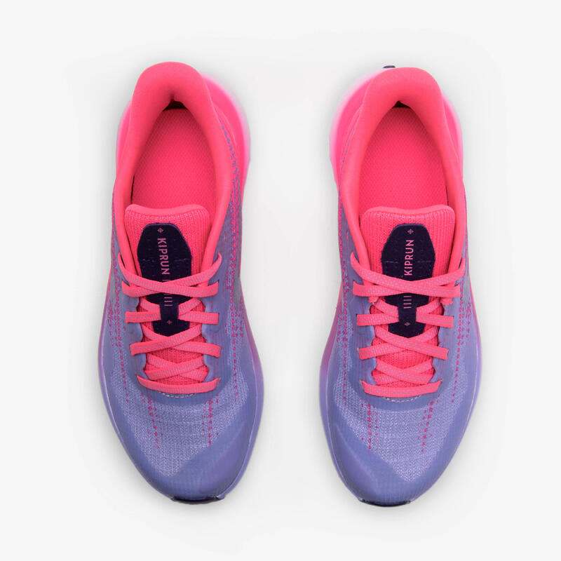 Calçado de corrida criança - KIPRUN K500 FAST violeta e rosa