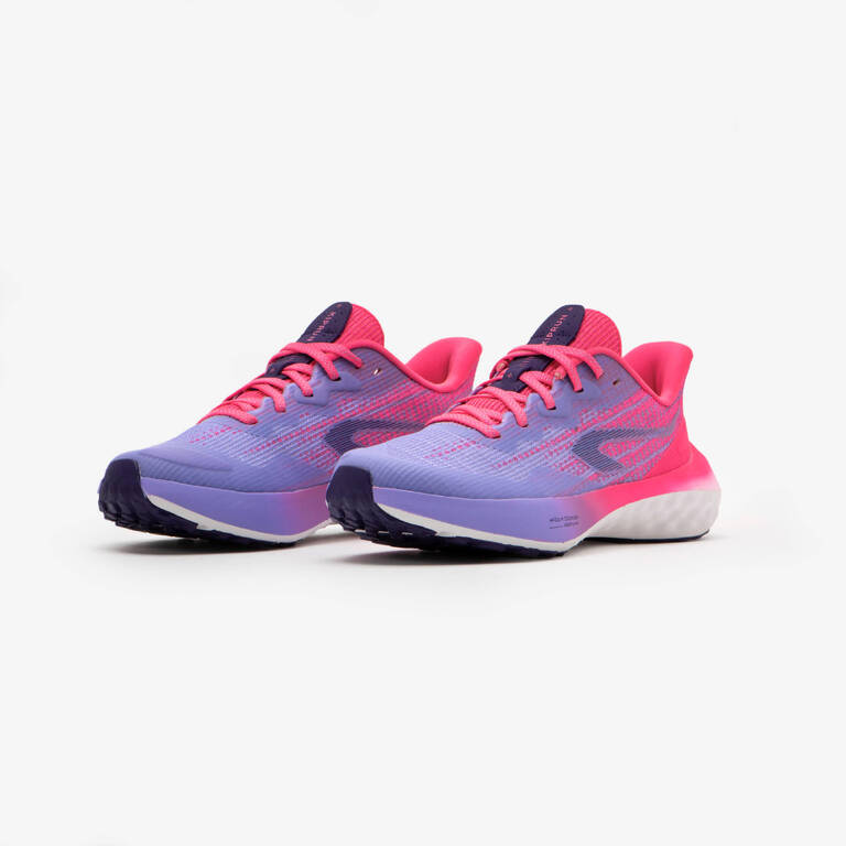KIDS' KIPRUN K500 FAST running shoes - purple and pink