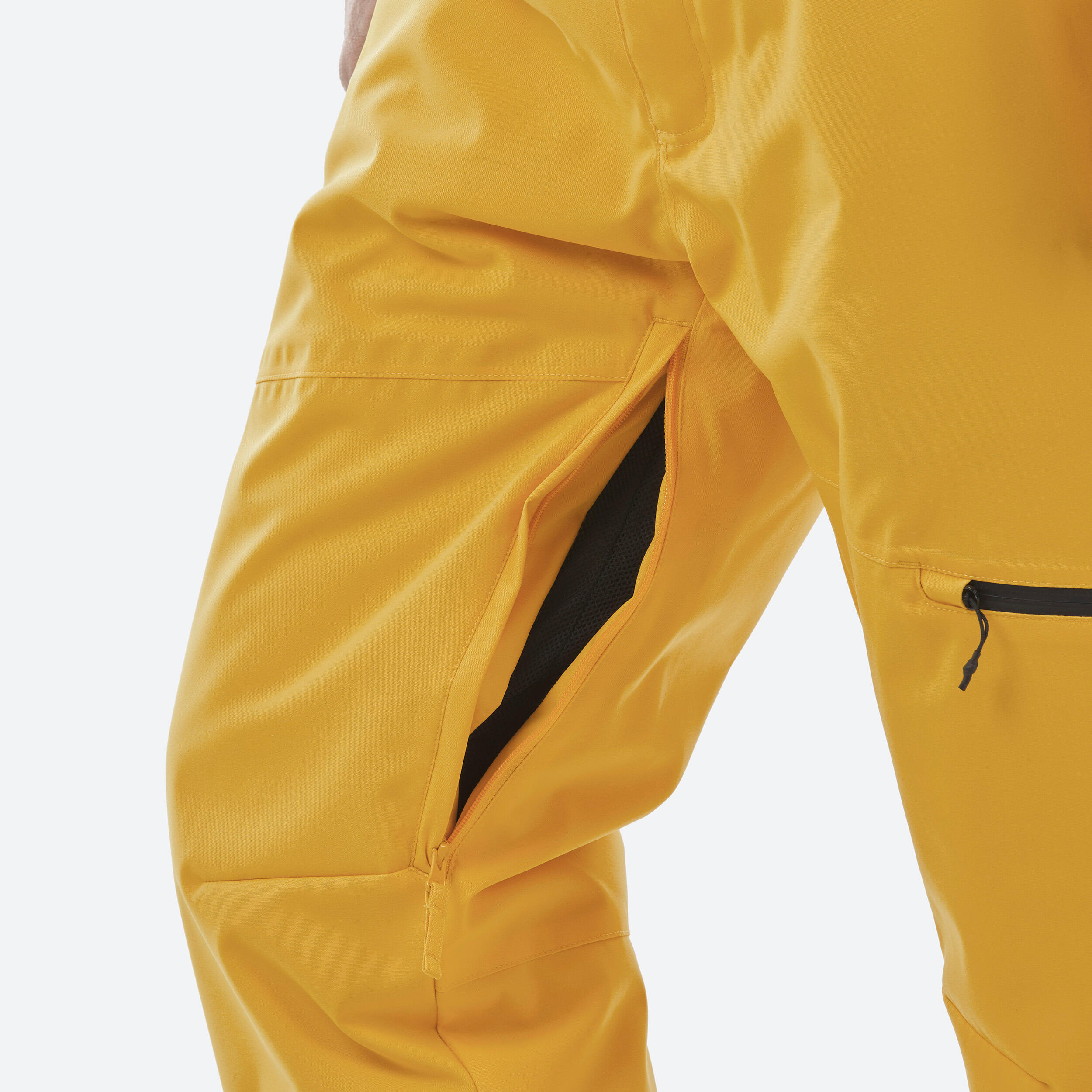 Mens Warm Ski Trousers Regular 500 Light Yellow