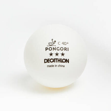 Table Tennis Balls TTB 900C 40+ 3* x 4 - White