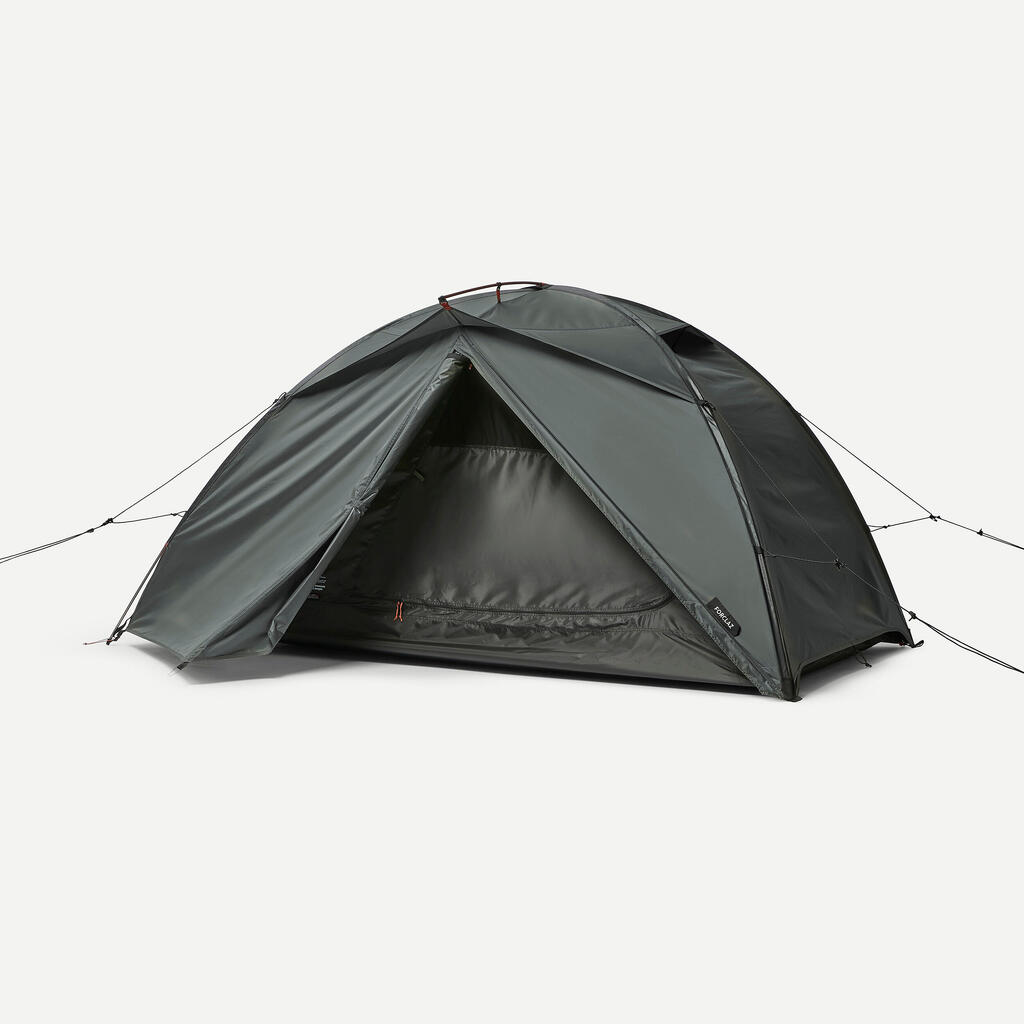 Carpa tipo iglú para dos persona de camping Forclaz MT500 Caqui