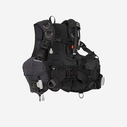 Gilet stabilisateur de plongée sous-marine scd 500 noir gris