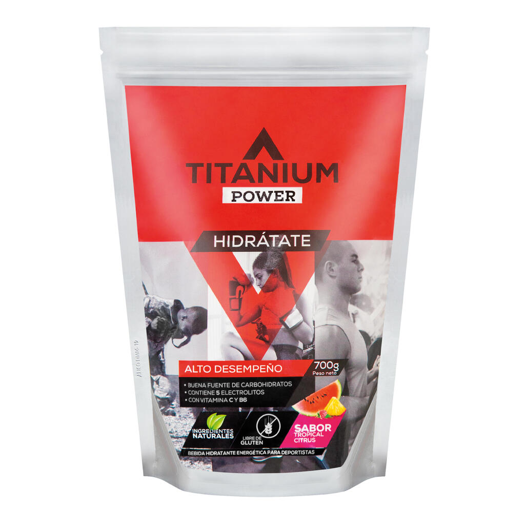 Bebida hidratante en polvo de 700gr sabor a frutos tropicales Titanium