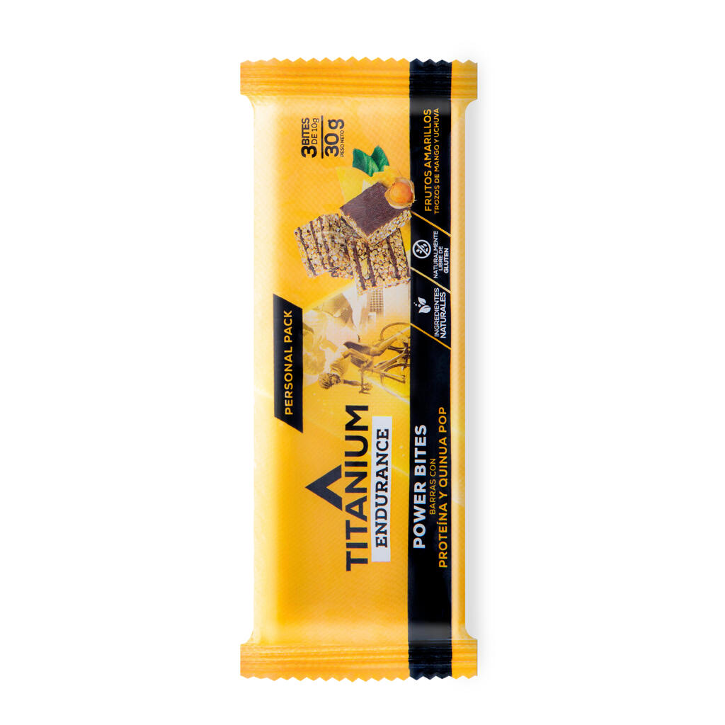Barra energética de 30gr sabor a frutos amarillos Titanium