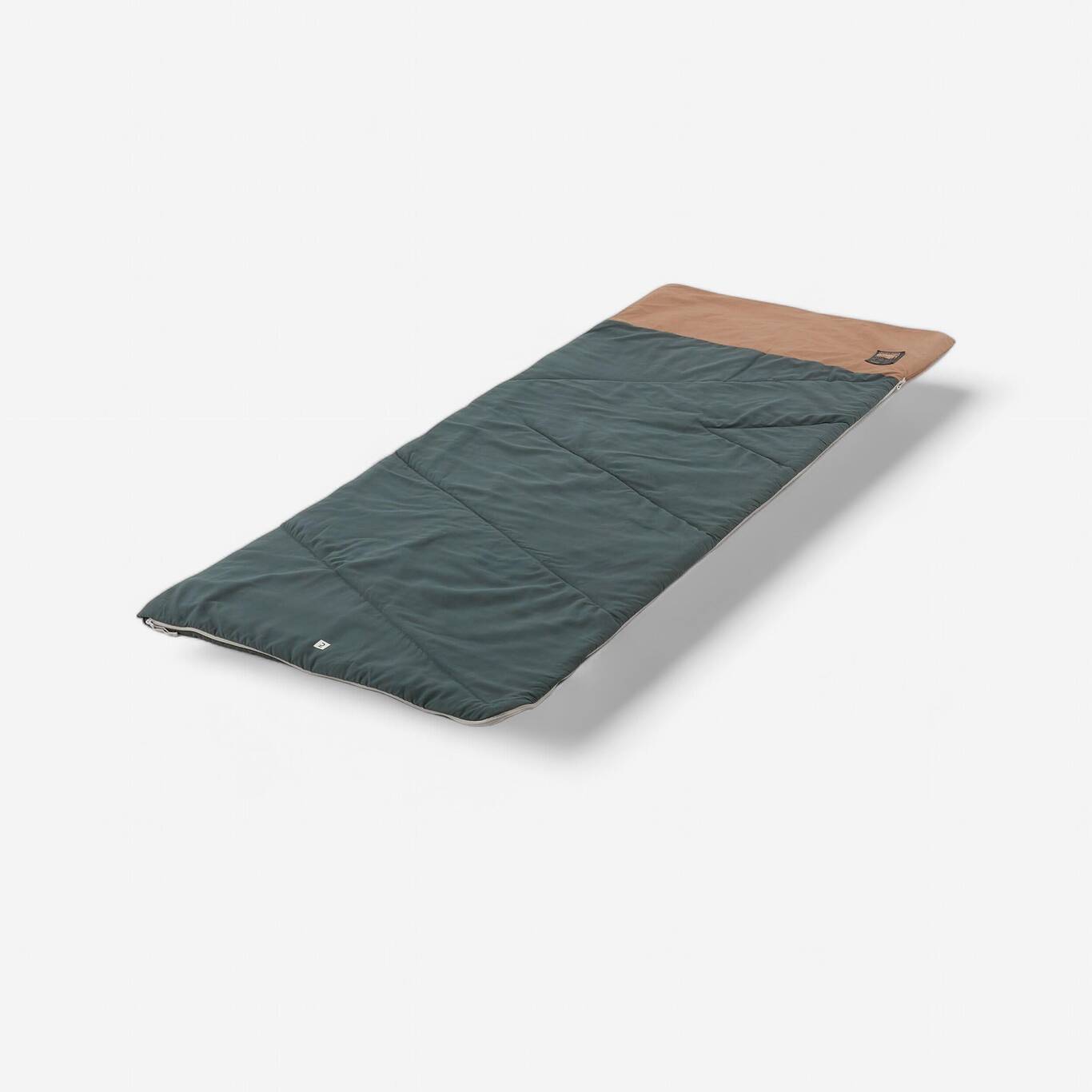 COTTON SLEEPING BAG FOR CAMPING - ULTIMCOMFORT 20° COTTON KHAKI