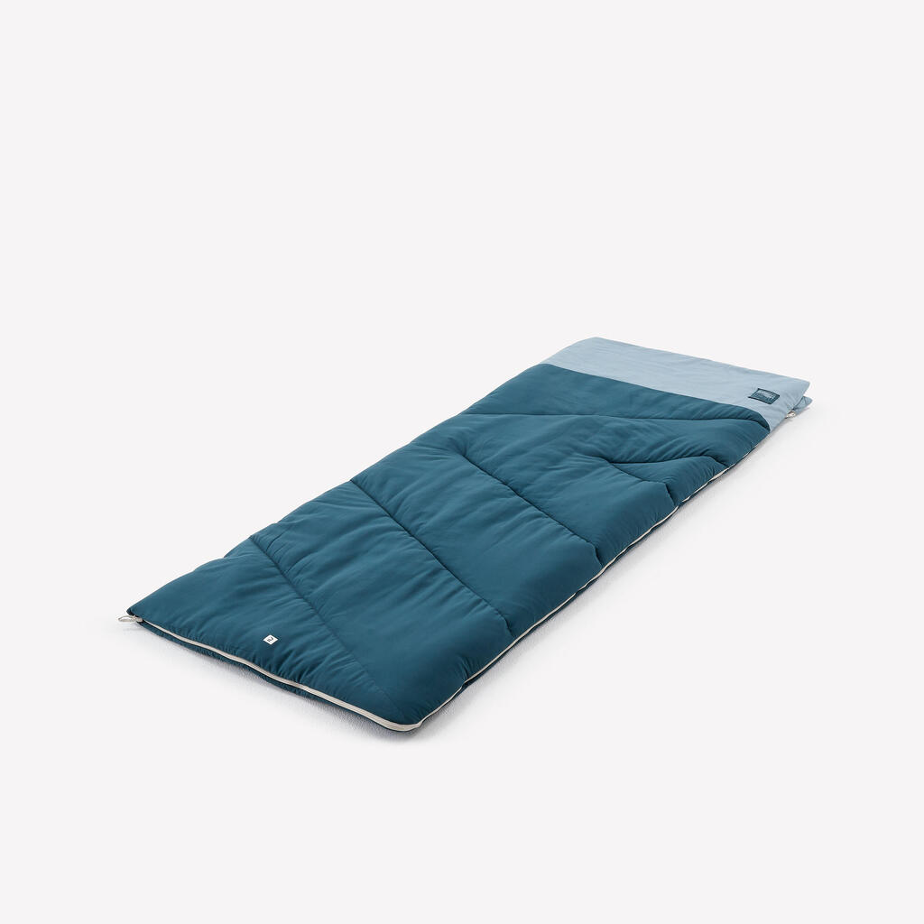 US - Camping Sleeping Bag 10°C in cotton, Ultim Comfort - Blue