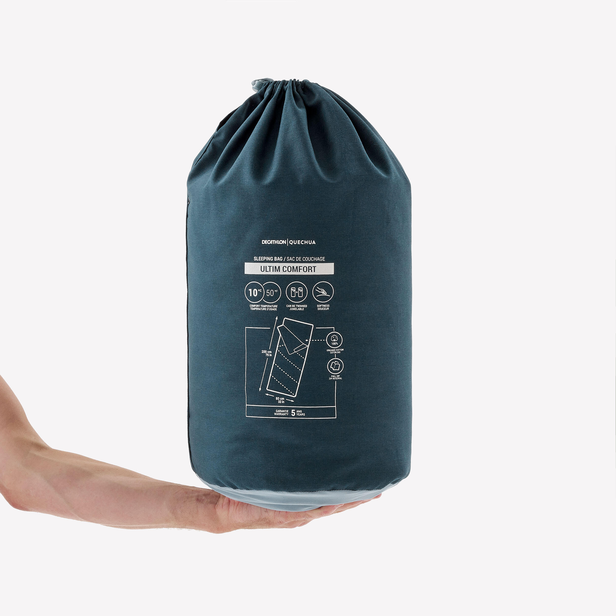 Sac de couchage en coton 10° - Ultim Comfort - QUECHUA