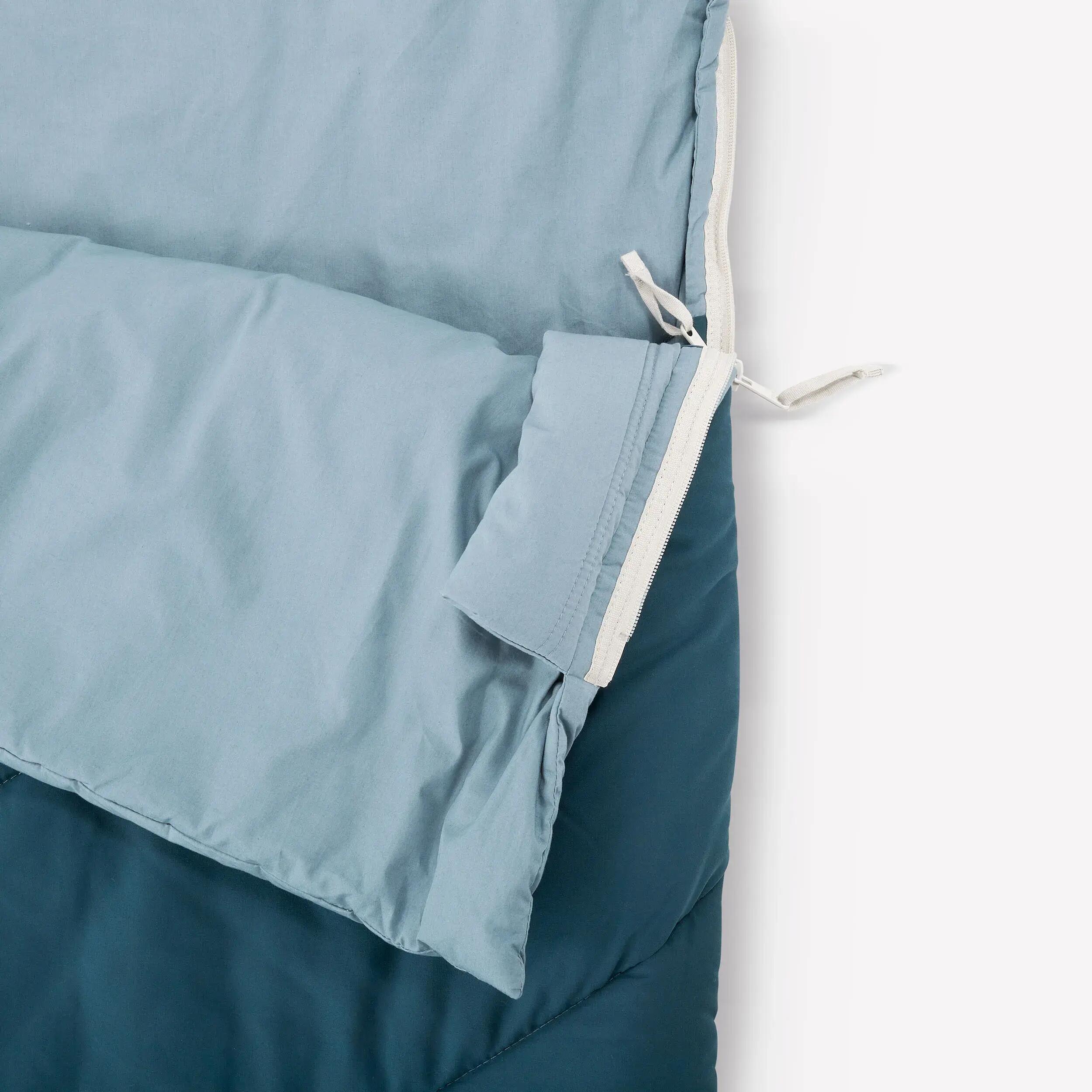 US - Camping Sleeping Bag 10°C in cotton, Ultim Comfort - Blue 5/5