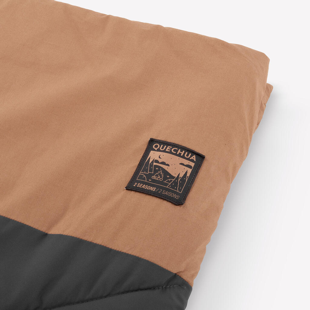 Kempinga guļammaiss, divvietīgs ar kokvilnas oderi “Arpenaz 10°C Ultim Comfort”