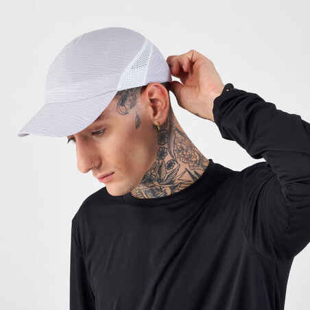 Men's and Women's Running Cap KIPRUN Adjustable - light grey