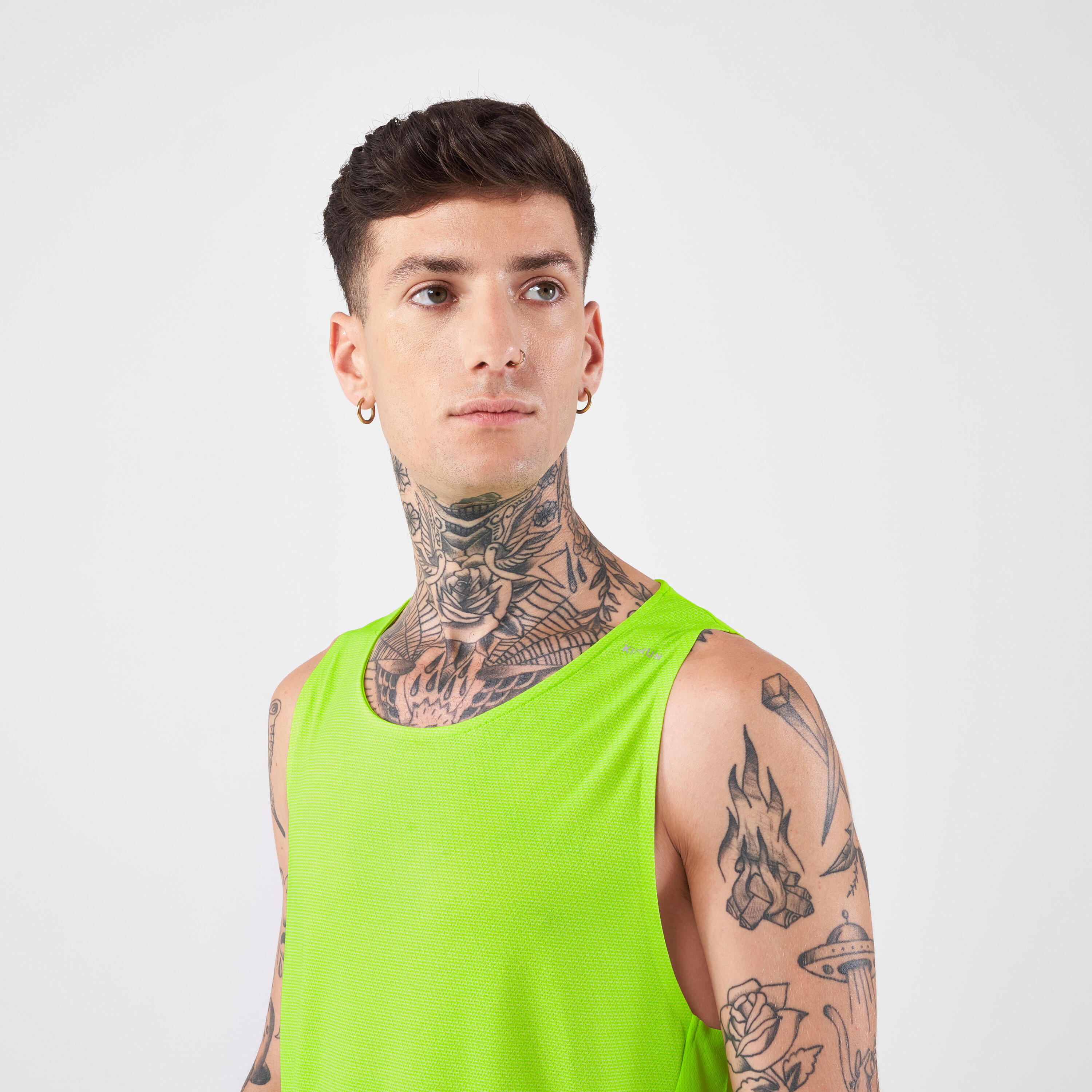 M Running Tank Top Light - KIPRUN Run Acid Yellow 4/8