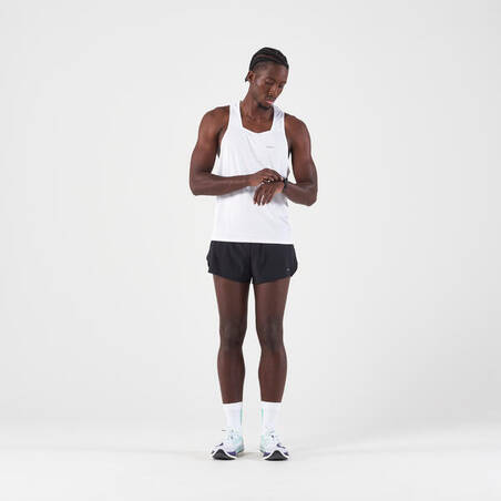 Men's KIPRUN Run 500 Comfort Split Running Shorts - Black