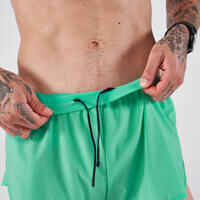 Men's KIPRUN Run 500 Comfort Split Running Shorts - Mint Green