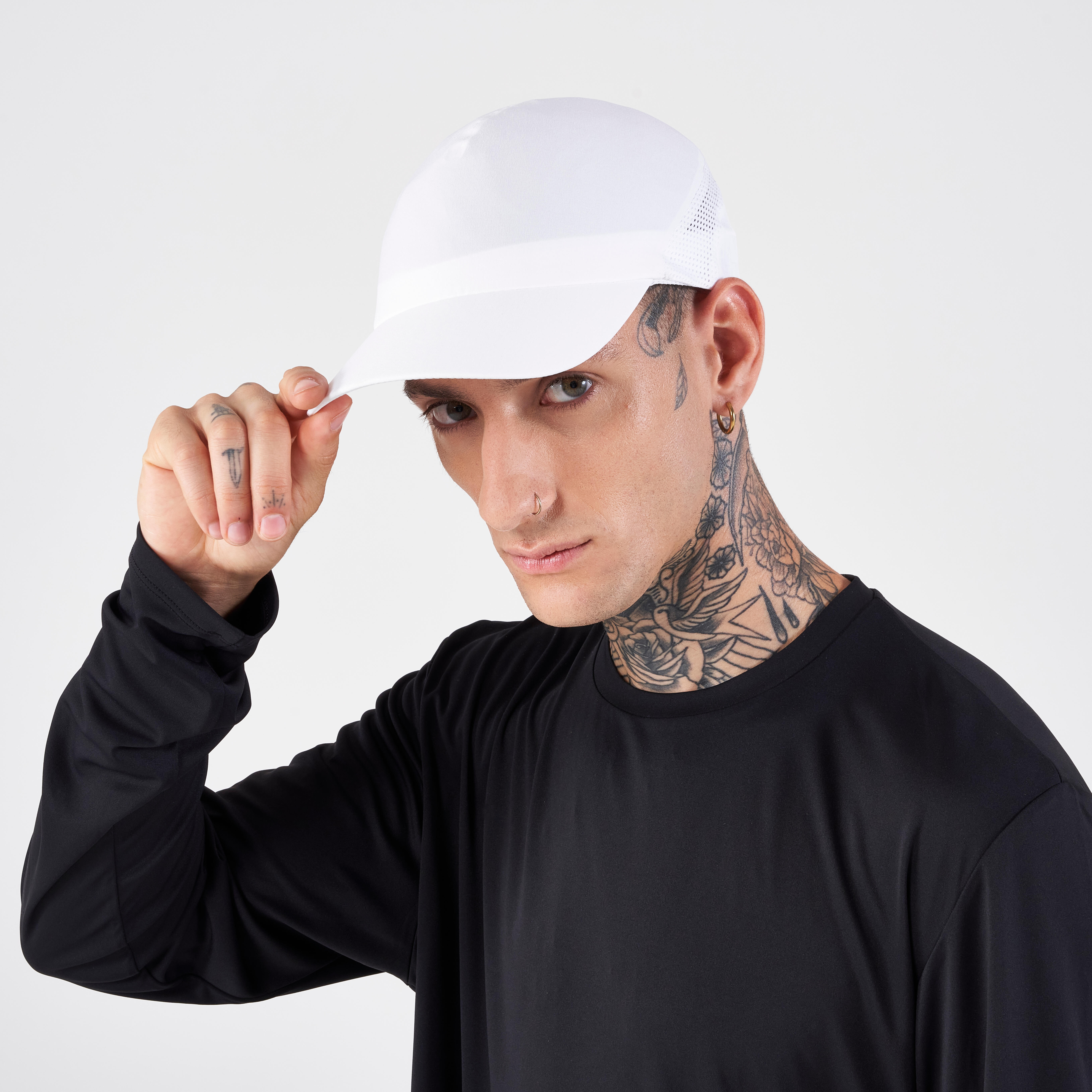 Ball , Adjustable Men's Mesh Hats Structured Front Panel Lightweight Sweat  Proof One Size For Sun Protection For Casual Wear White 