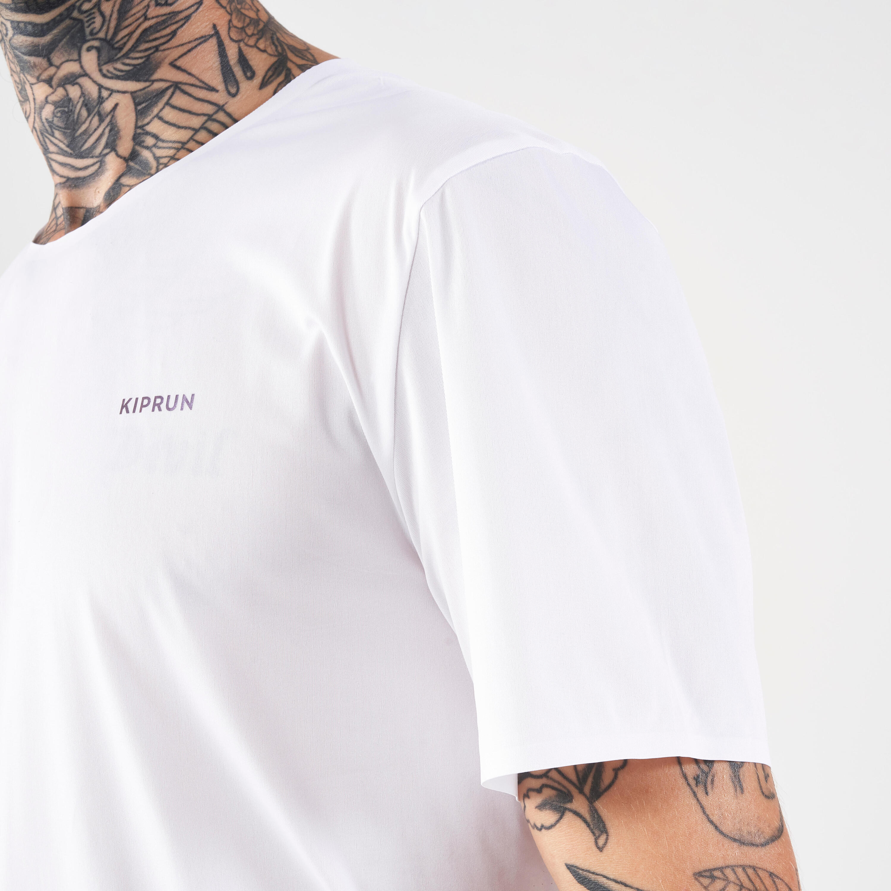 Licht hardloopshirt met korte mouwen heren Run 900 wit 4/8