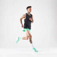 Men's KIPRUN Run 500 Comfort Split Running Shorts - Mint Green