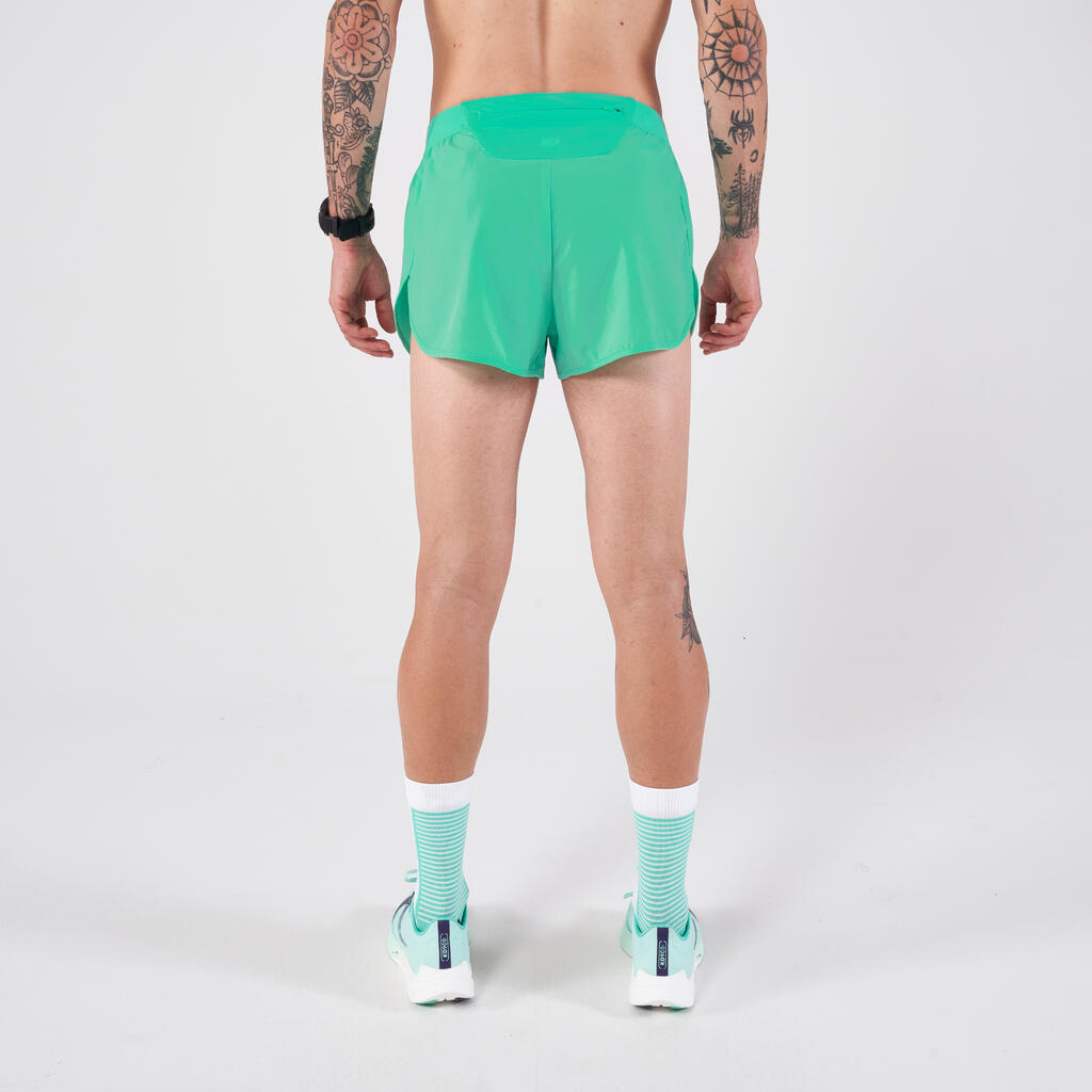 Men's KIPRUN Run 500 Comfort Split Running Shorts - Mint Green