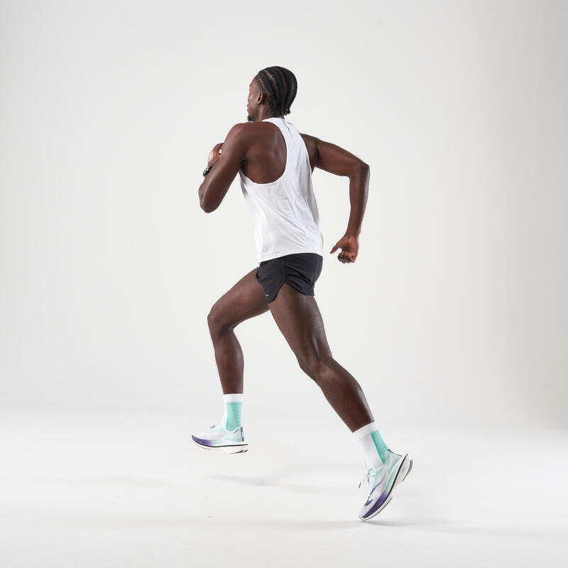 Erkek Şort - Koşu - Siyah - KIPRUN Run 500 Confort Split