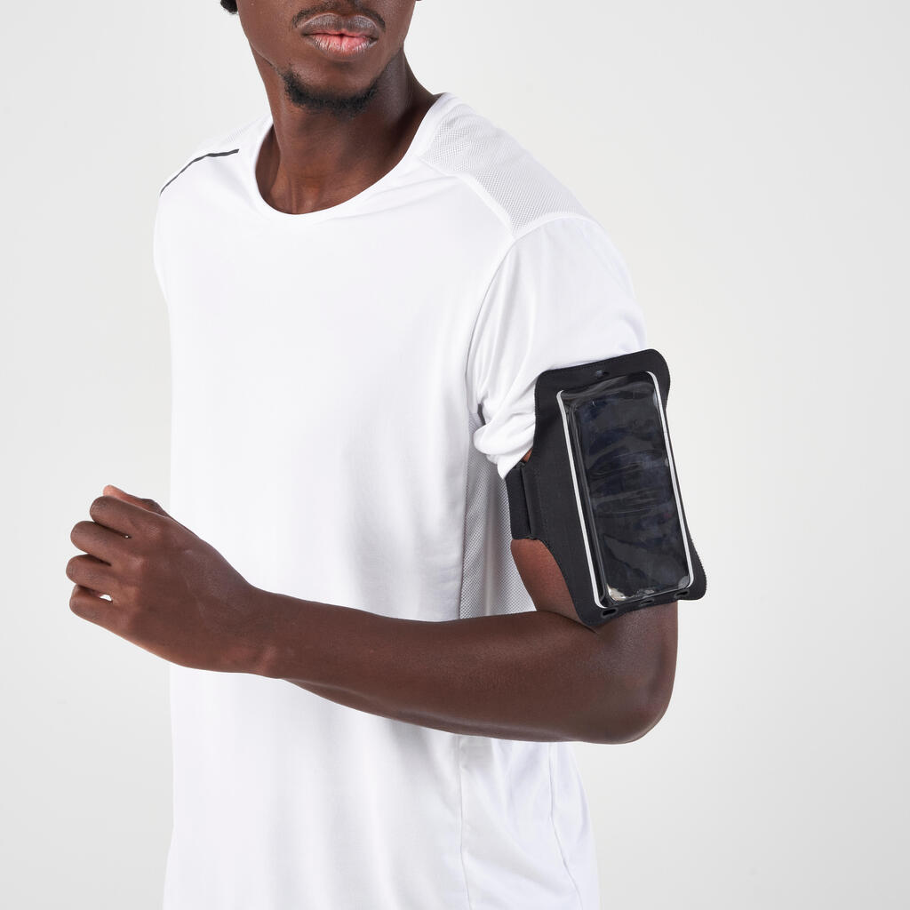 KIPRUN Men's and Women's smartphone and big phone running armband - khaki