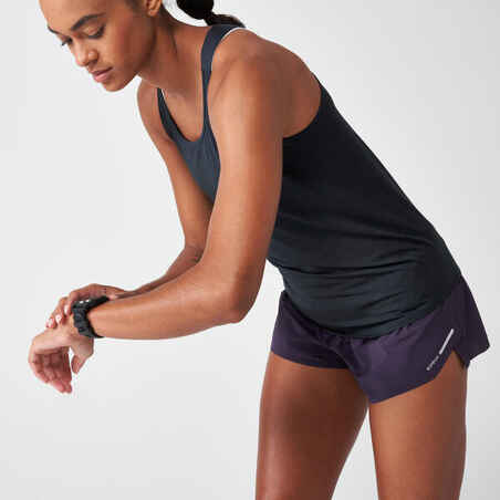 Women's Lightweight Running & Trail Shorts-KIPRUN Run 900 Light-dark purple
