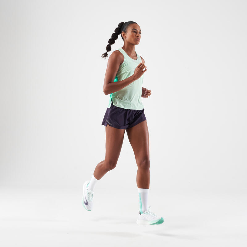 女款輕盈跑步背心 Run 900－藍綠色