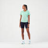 Camiseta running y trail sin costuras mujer - KIPRUN Run 500 Confort verde claro