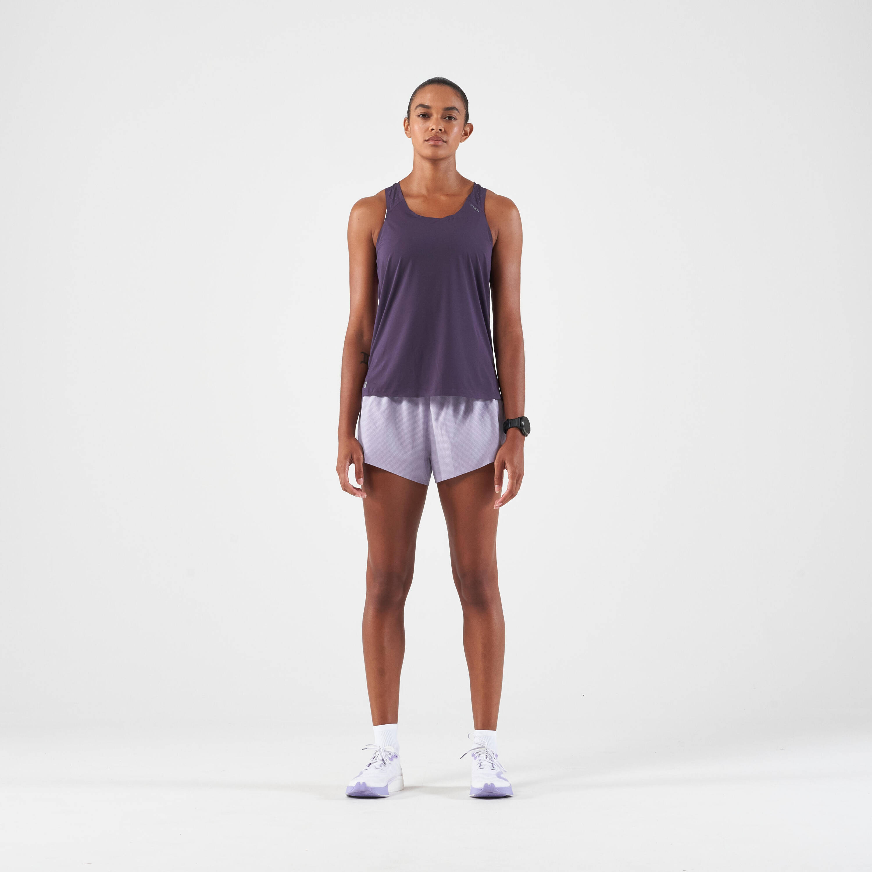 KIPRUN Run 900 Light women's lightweight running tank top - dark purple -  5