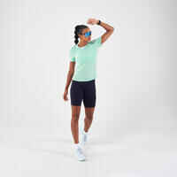 Women's KIPRUN Run 500 Comfort seamless running & trail T-shirt - light green