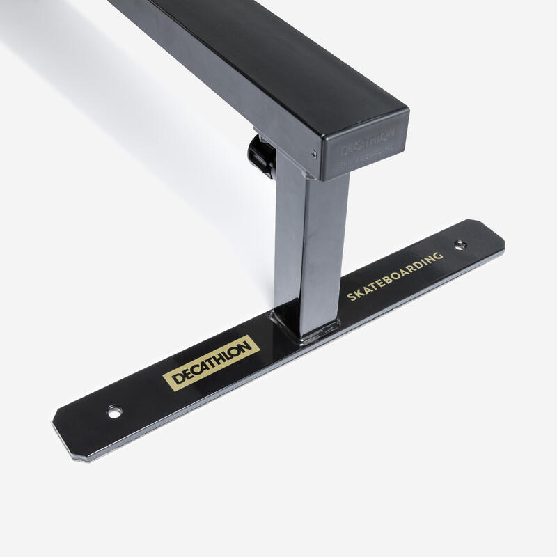 Adjustable and Connectable Skateboarding Square Slide / Grind Rail - Black