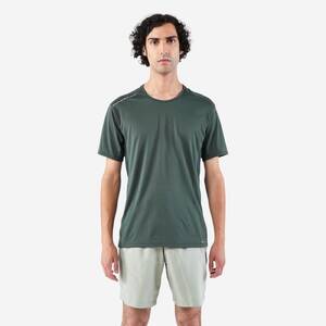 Men Running T-Shirt, Quick Dry, Crew Neck - Dark Green