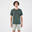 Camiseta Running Transpirable hombre - Dry+ Verde Oscuro 