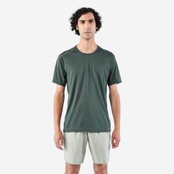 Camiseta Running Transpirable hombre - Dry+ Verde Oscuro 