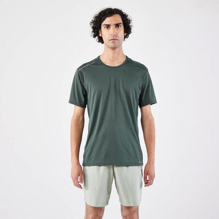 T-shirt för löpning Dry+ herr mörkgrön 